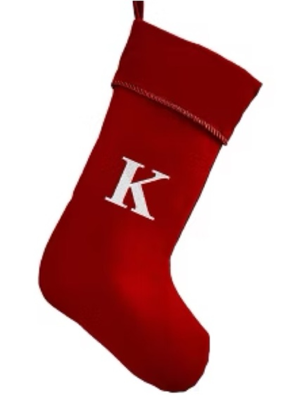Wondershop Stocking Socks Red Letter K - Brand New w/ Tags - Large, 17”